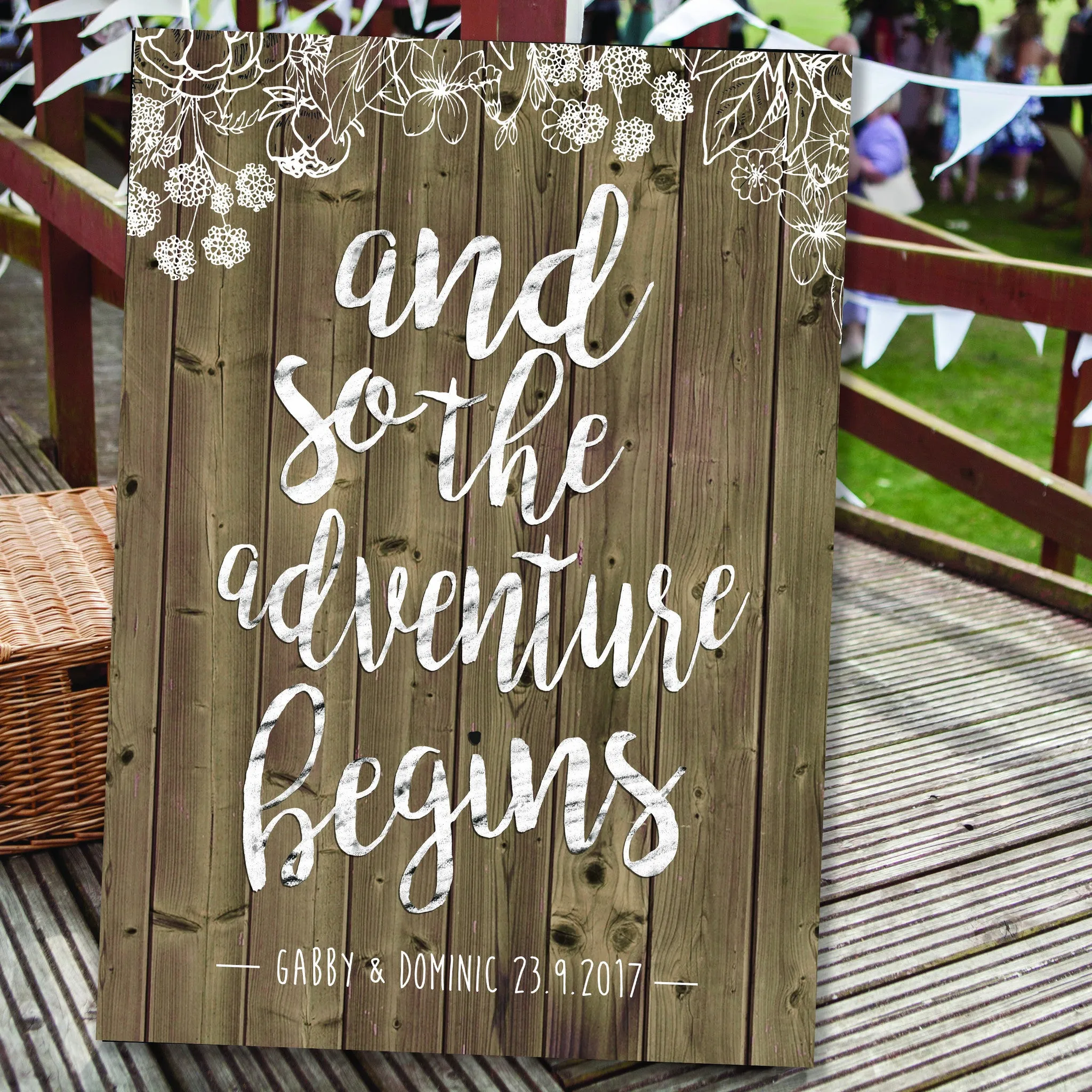 And so the adventure begins Wedding Canvas
