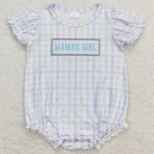 Baby Rompers Infant Mama's Girl Checkered Summer Straps Rompers SR1091