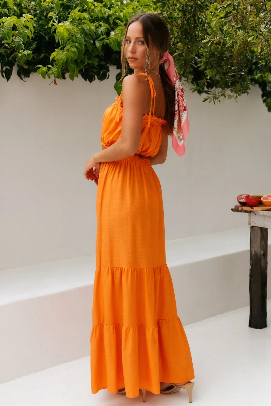 Ballina Maxi Skirt Orange