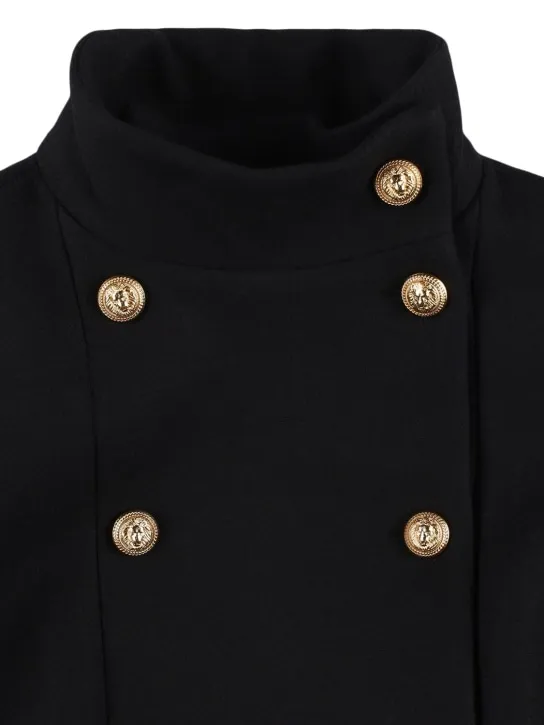 Balmain   Double breast wool blend coat w/ belt 