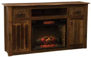 Barnwood Entertainment Center with Fireplace