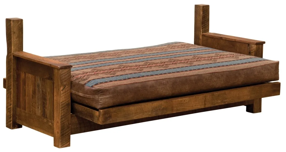 Barnwood Futon With Mattress