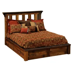 Barnwood Post Platform Bed - 4 Sizes