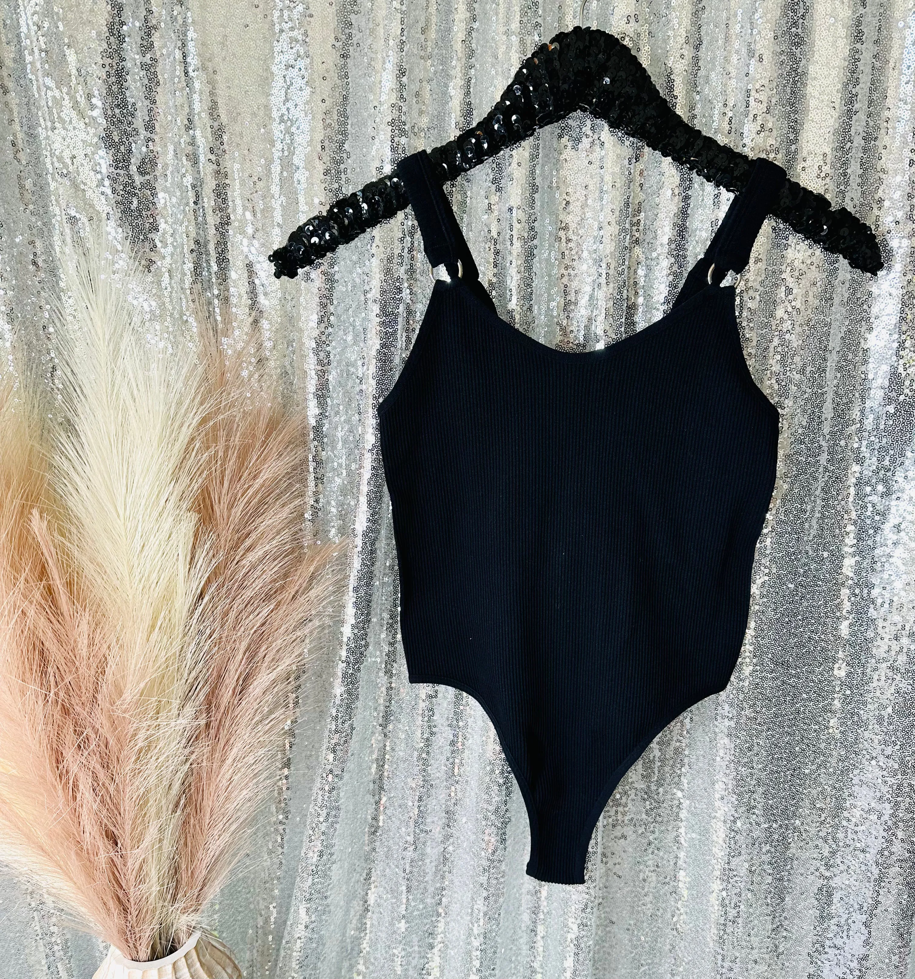 Beloved - Black Tank Bodysuit