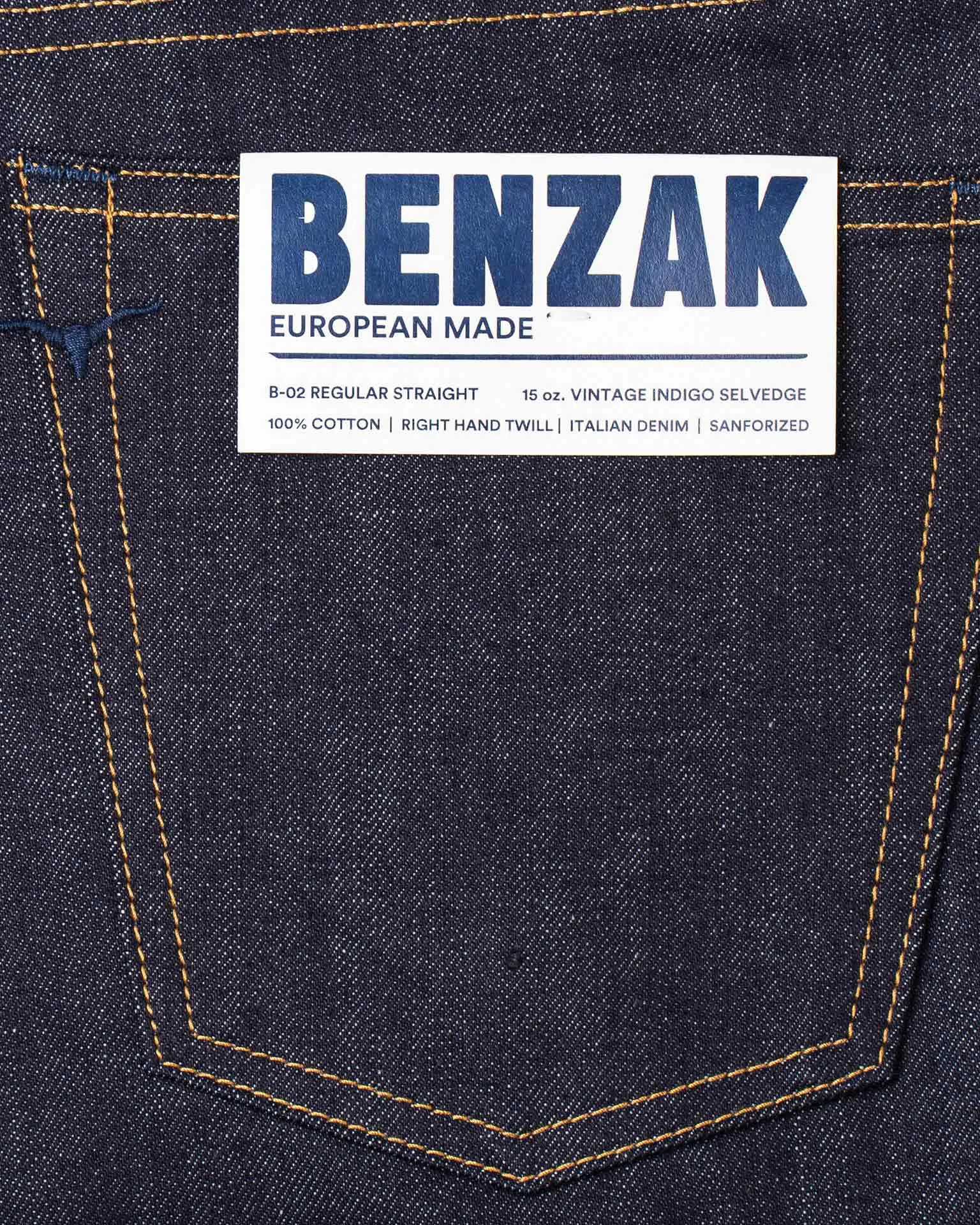 Benzak Denim Developers B-02 Regular Straight Mens Jeans - Special #2 15oz Vintage Indigo Selvedge