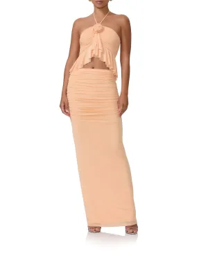 Bevin Maxi Skirt - Peach Fuzz