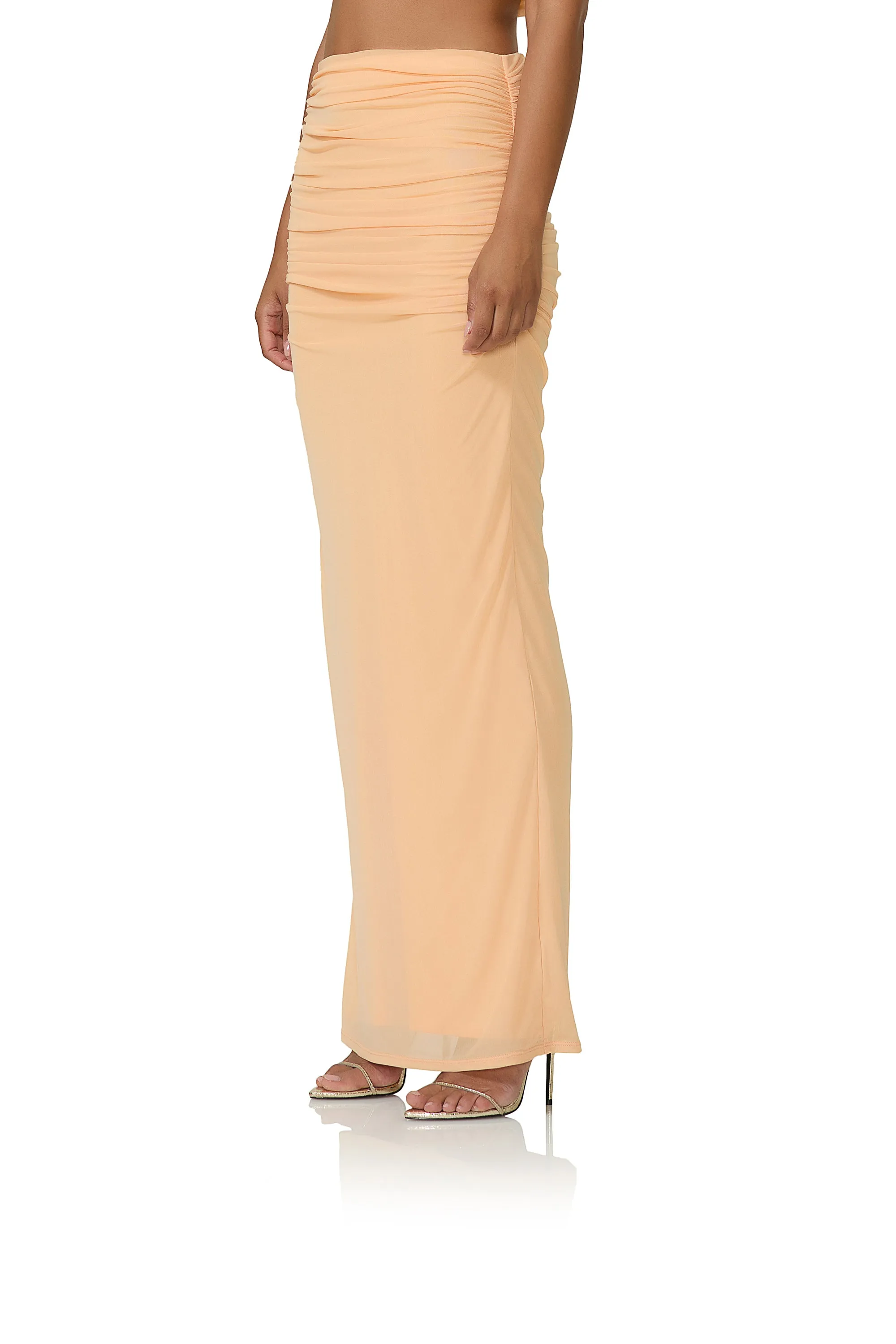 Bevin Maxi Skirt - Peach Fuzz