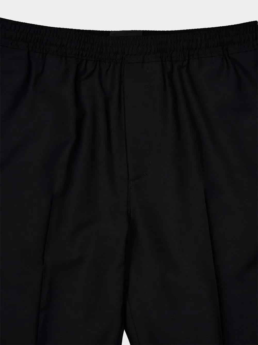 Black Wool and Mohair Joggers