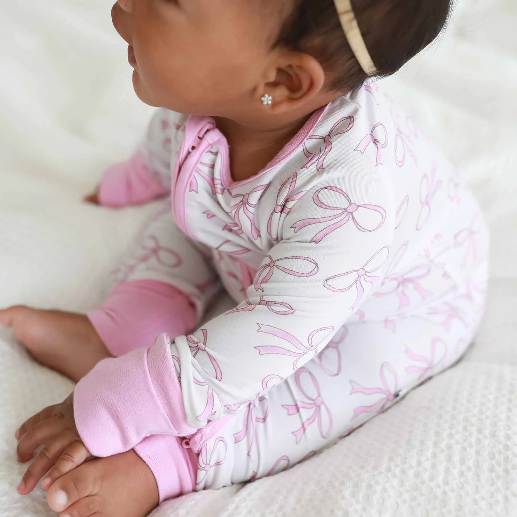 Blushing Bows Convertible Zip Romper
