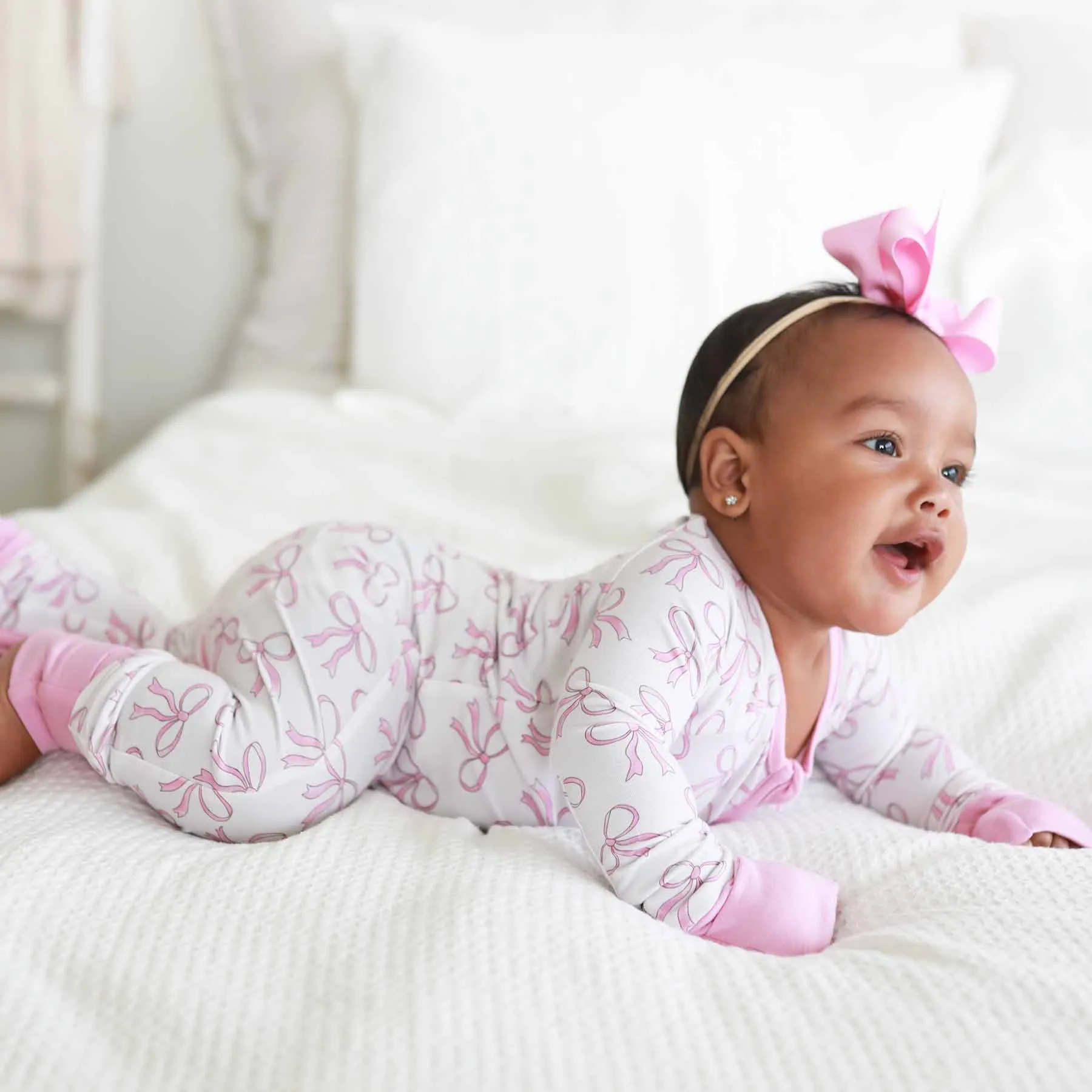Blushing Bows Convertible Zip Romper