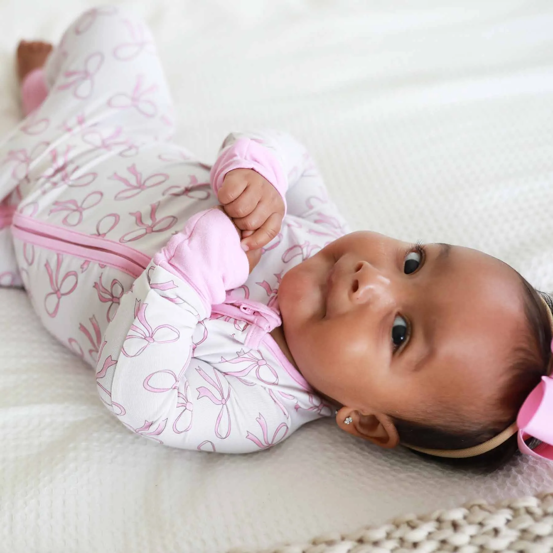 Blushing Bows Convertible Zip Romper