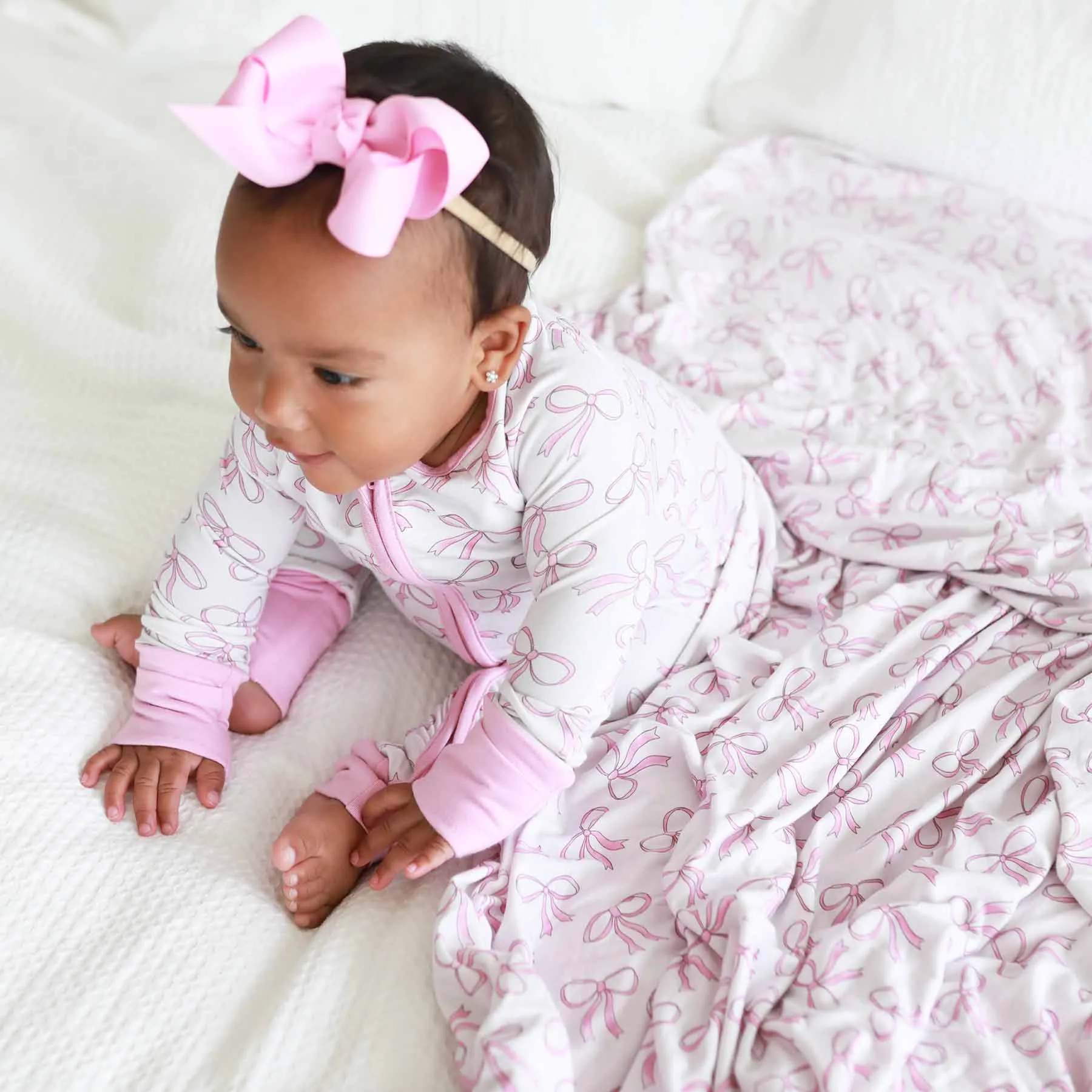 Blushing Bows Convertible Zip Romper