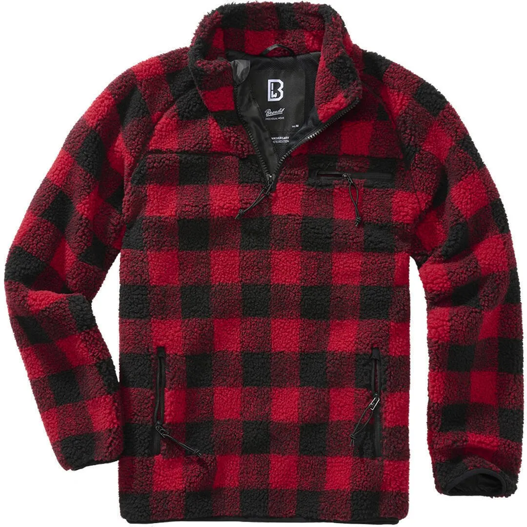 Brandit Teddyfleece pullover, red