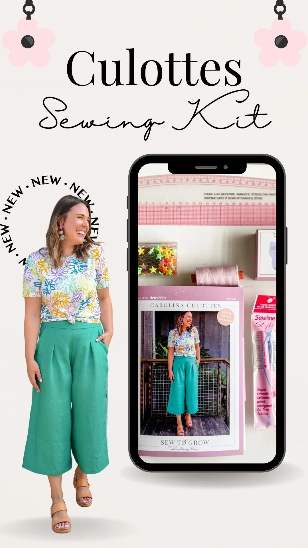 Carolina Culottes - Paper Pattern - Sew to Grow