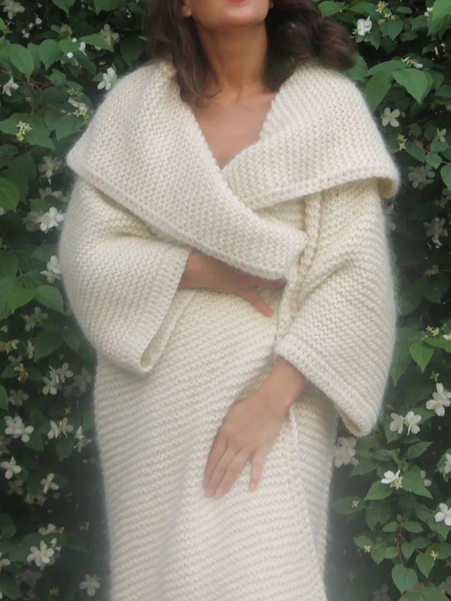 Casual Knitted Cardigan Long Coat