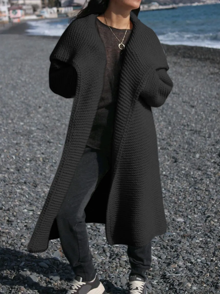 Casual Knitted Cardigan Long Coat