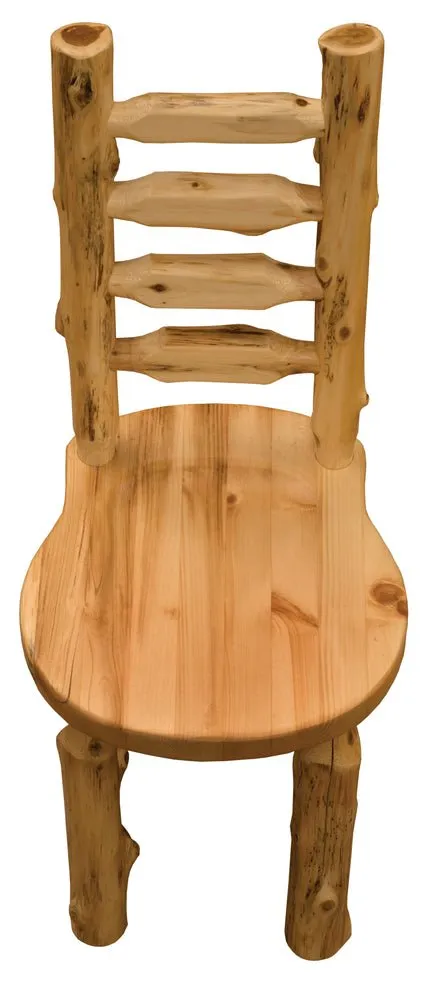 Cedar Log Bistro Ladder-Back Side Chair