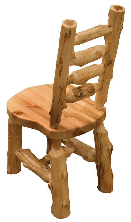 Cedar Log Bistro Ladder-Back Side Chair