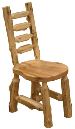 Cedar Log Bistro Ladder-Back Side Chair