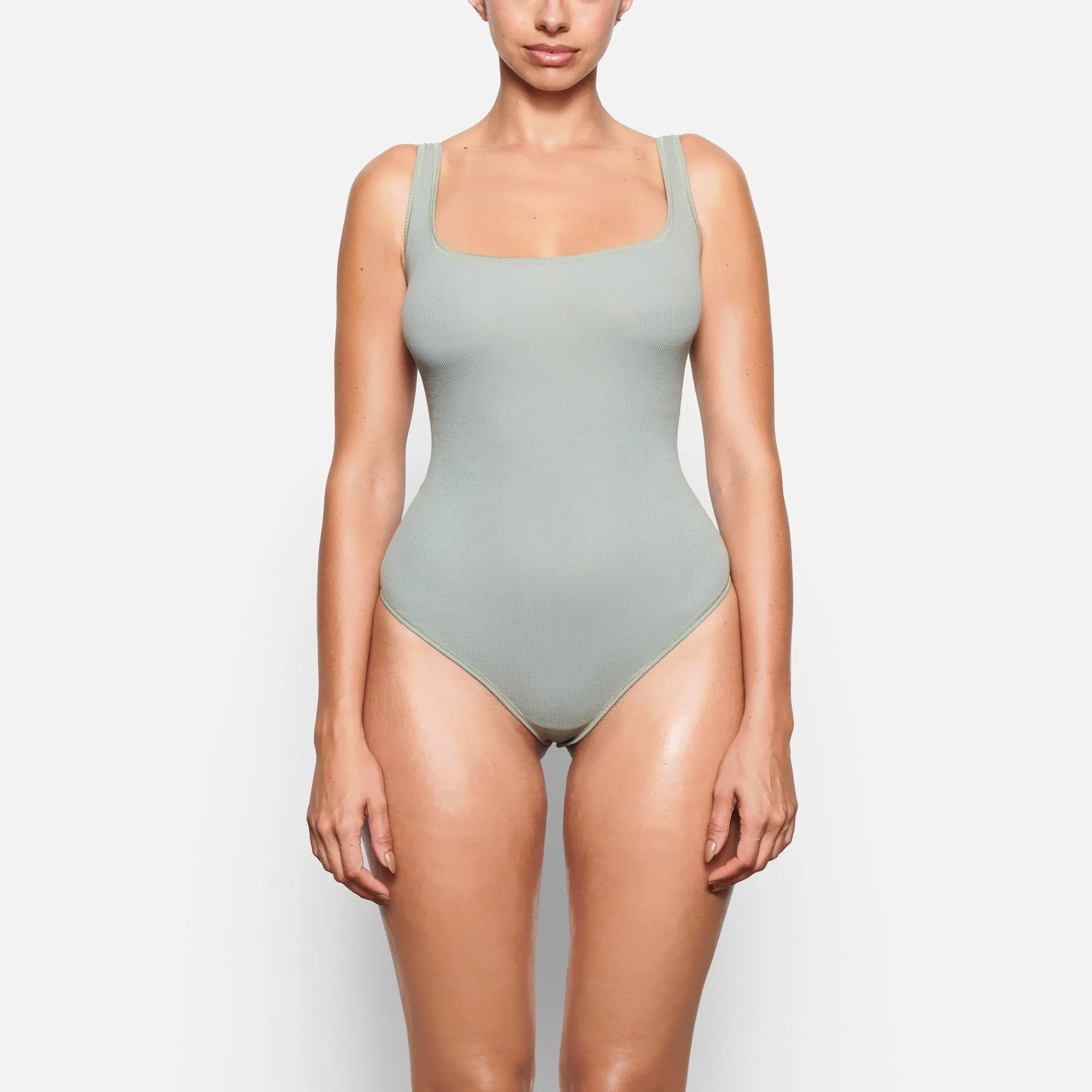 COTTON RIB BODYSUIT | MINERAL
