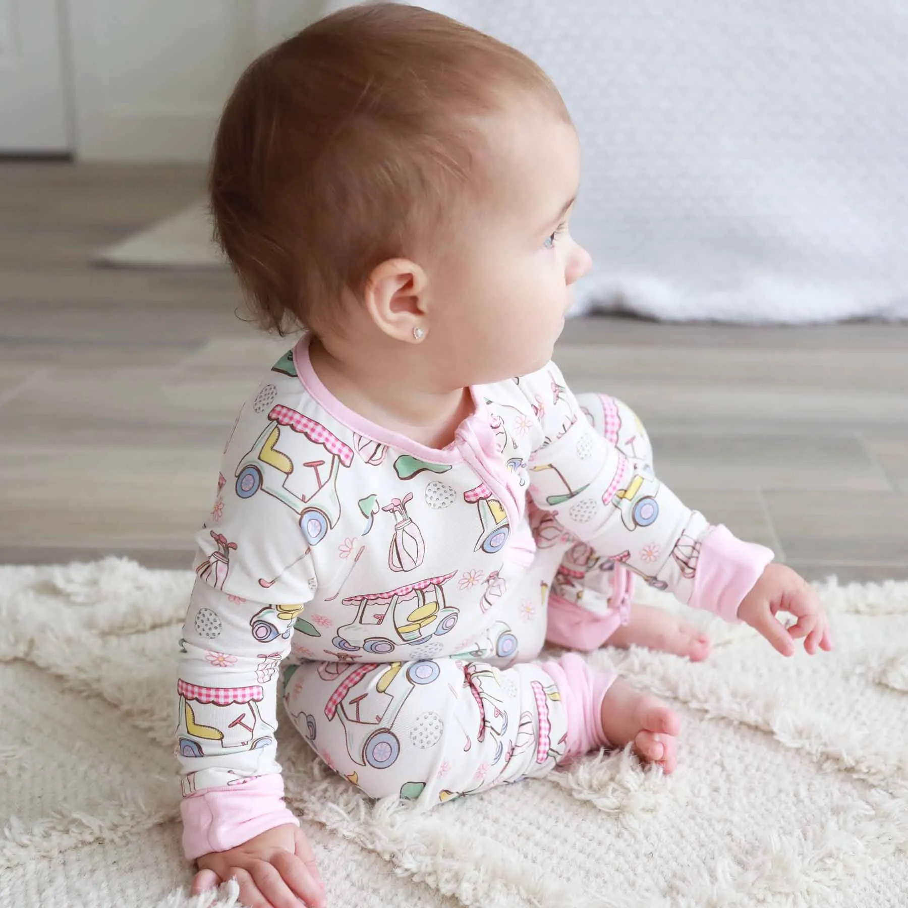 Country Club Cuties Convertible Zip Romper | Pink