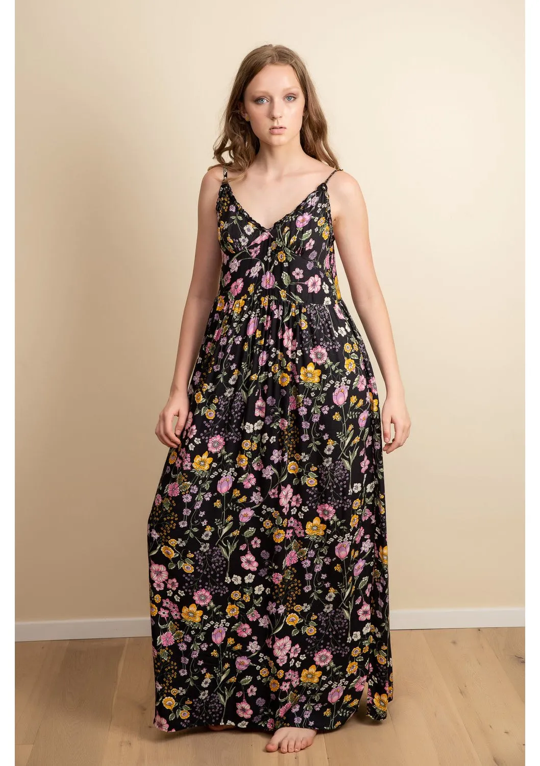 Dahlia Mix Flowers Dress