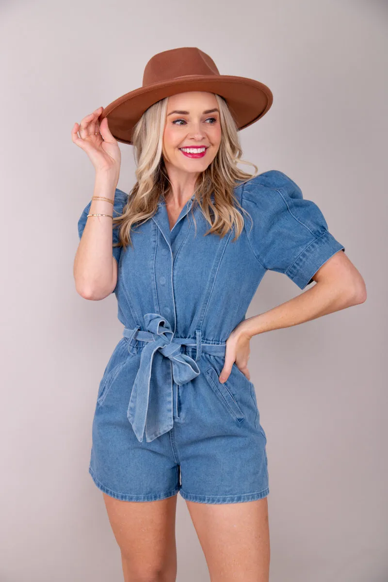 Daydreamer Denim Romper - FINAL SALE