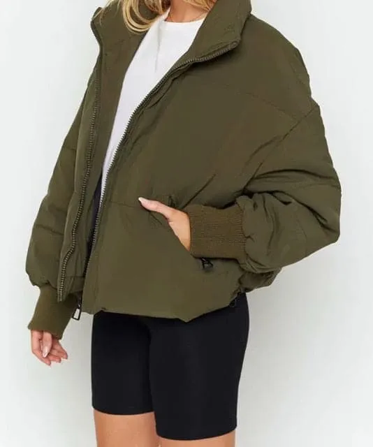 DressBetty - Women's Vintage Green Casual Pockets Coat