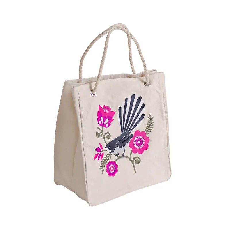 Ecobags Designer Reusable Shopping Bag - Kiwiana Fantail