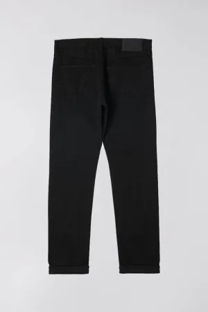 Edwin ED-55 Kaguya 13.4oz Black Rinsed Selvedge Denim (Black)