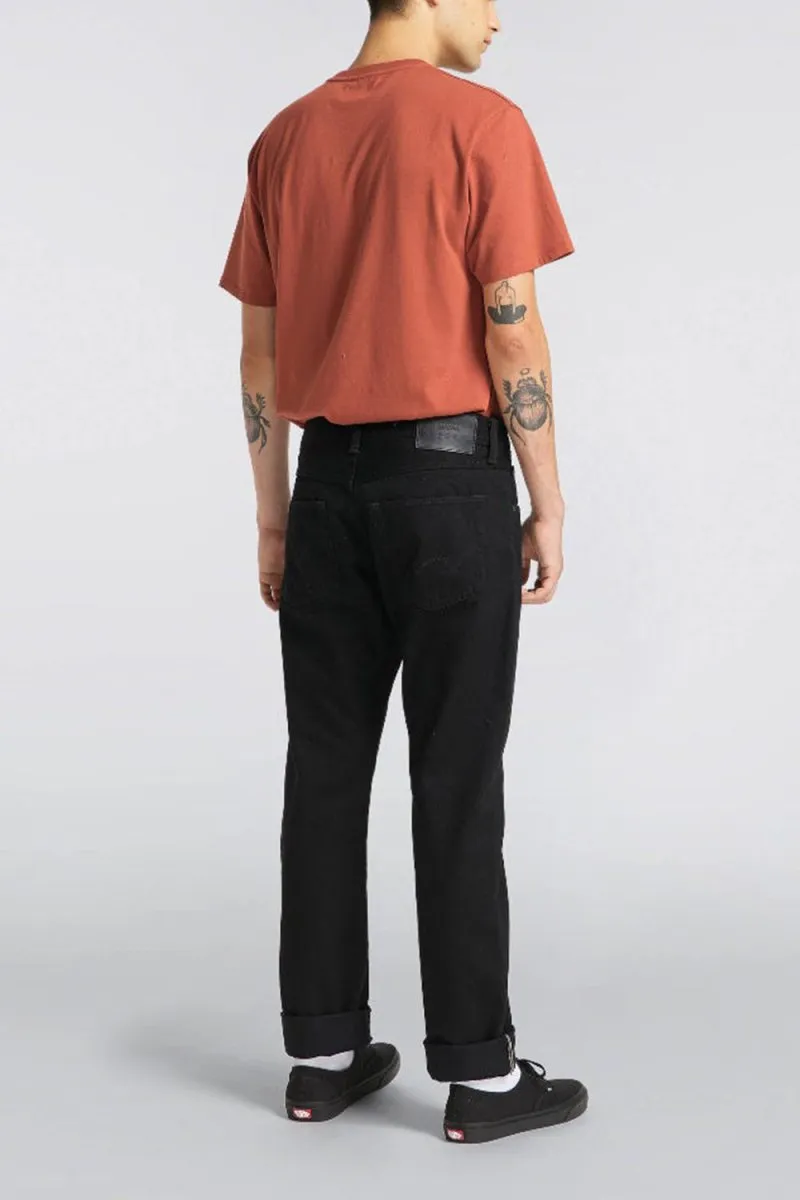 Edwin ED-55 Kaguya 13.4oz Black Rinsed Selvedge Denim (Black)