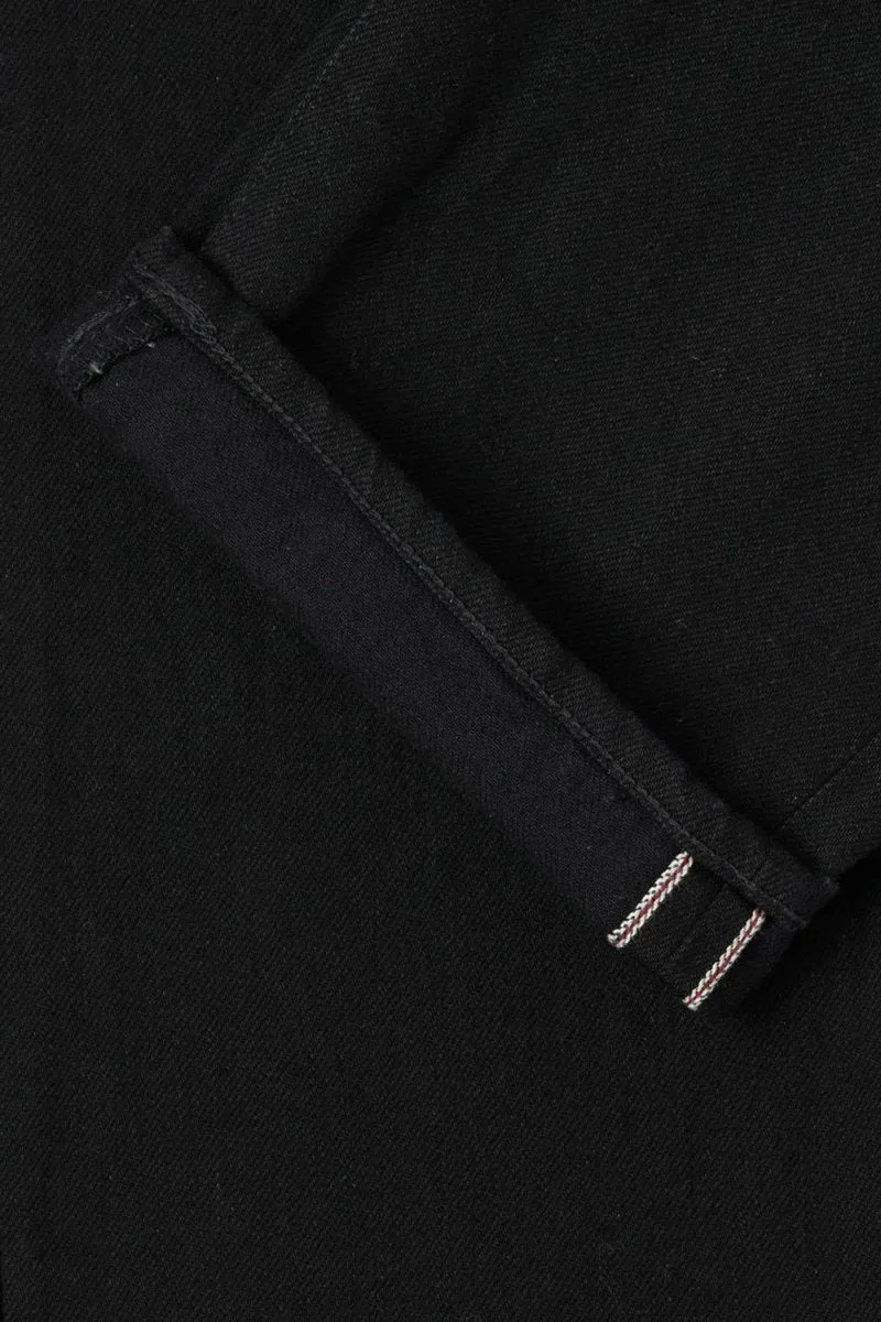 Edwin ED-55 Kaguya 13.4oz Black Rinsed Selvedge Denim (Black)