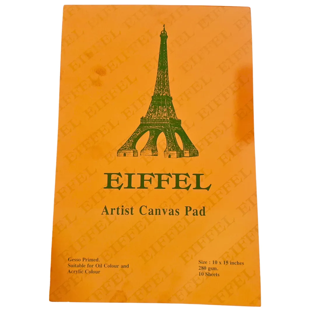Eiffel Artist Canvas Pad - 10 x 15 Inches, 280 GSM, 10 Sheets, Gesso Primed