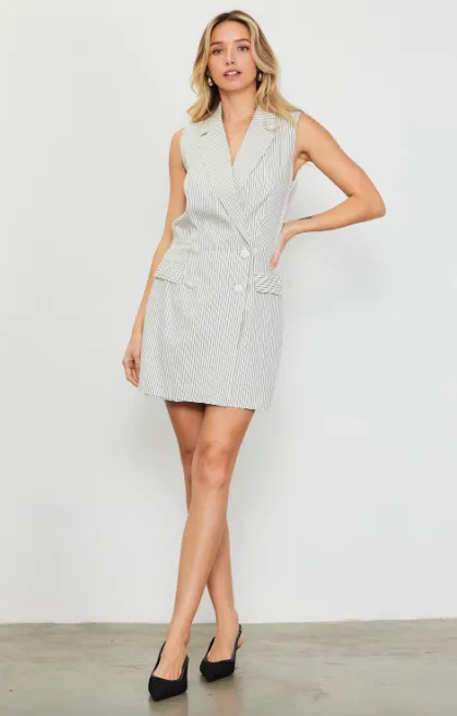 Elliana Pinstripe Romper