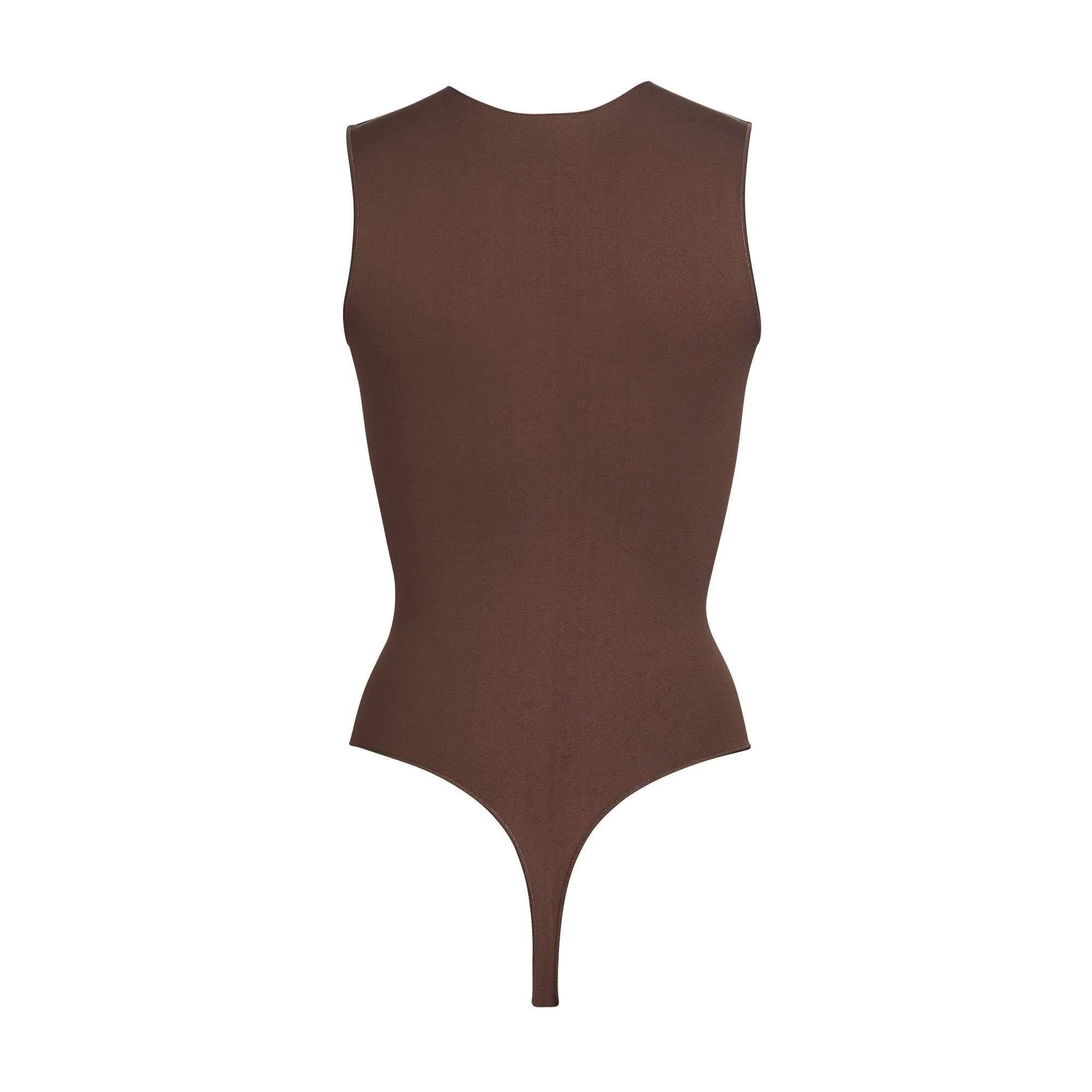 ESSENTIAL CREW NECK SLEEVELESS BODYSUIT | SMOKEY QUARTZ
