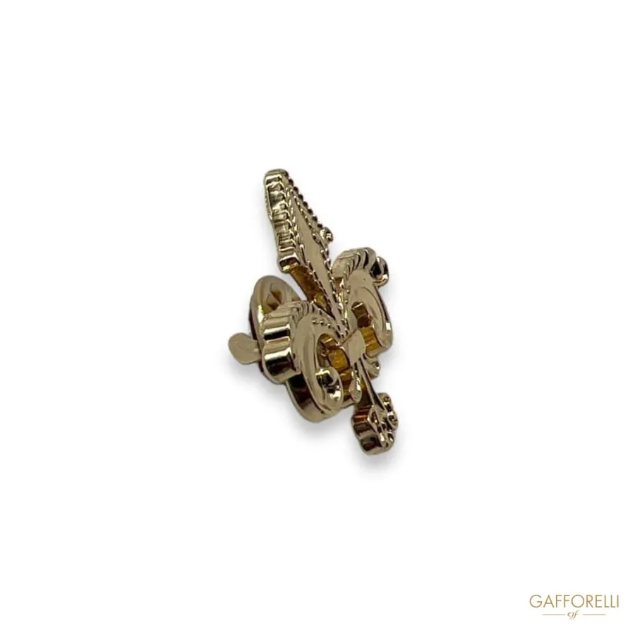Florentine Lily Coat of Arms Brooch U365 - Gafforelli Srl