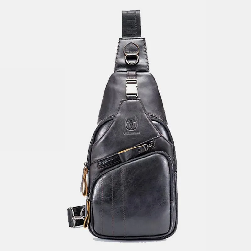 Genuine Leather Vintage Multifunction Sling Bag