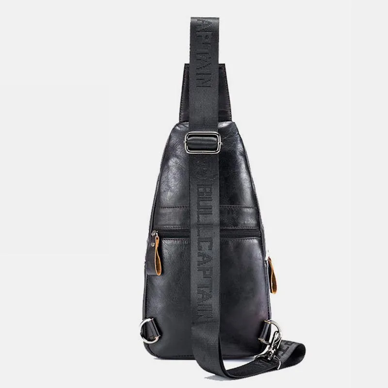 Genuine Leather Vintage Multifunction Sling Bag