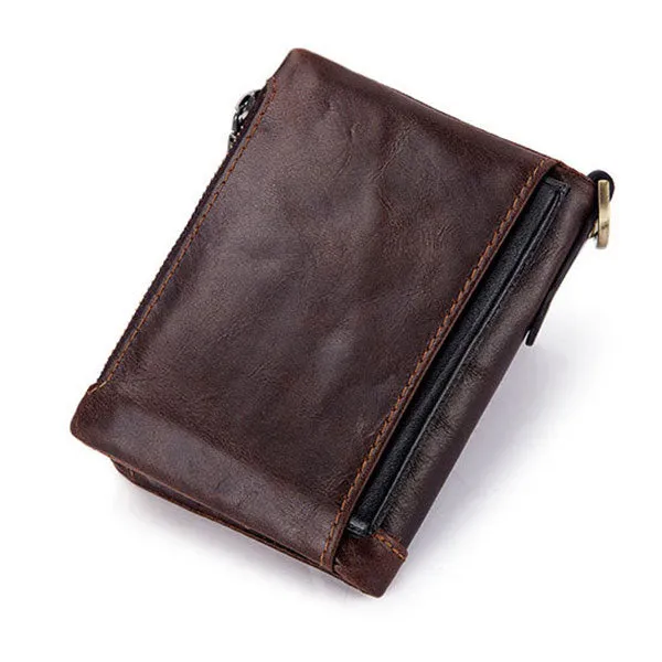 Genuine Leather Anti-theft RFID Wallet With Chain