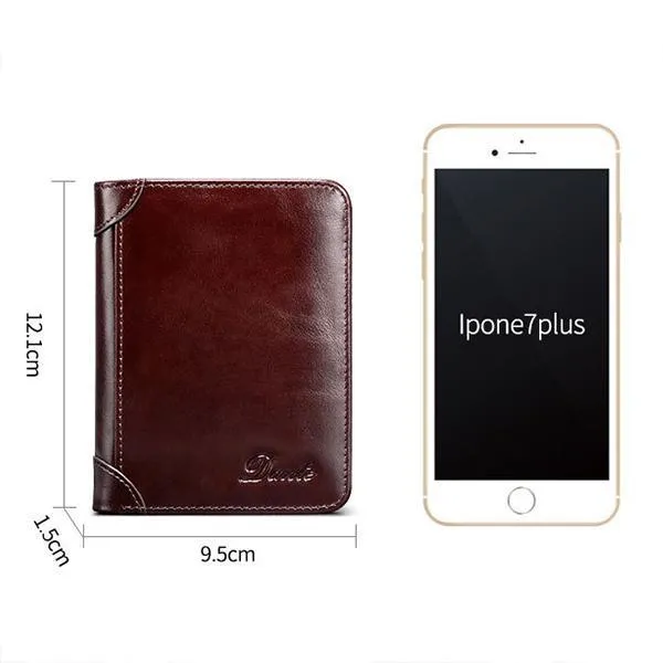 Genuine Leather RFID Anti-theft Vintage Wallet