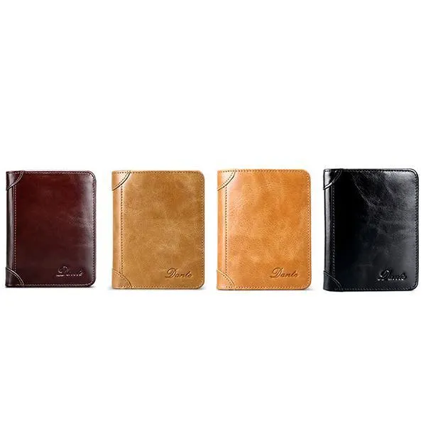 Genuine Leather RFID Anti-theft Vintage Wallet