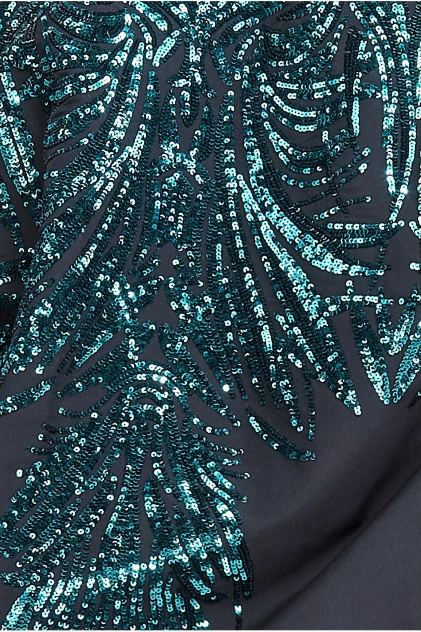 Goddiva Sequin Embroidered Bomber Jacket - Emerald