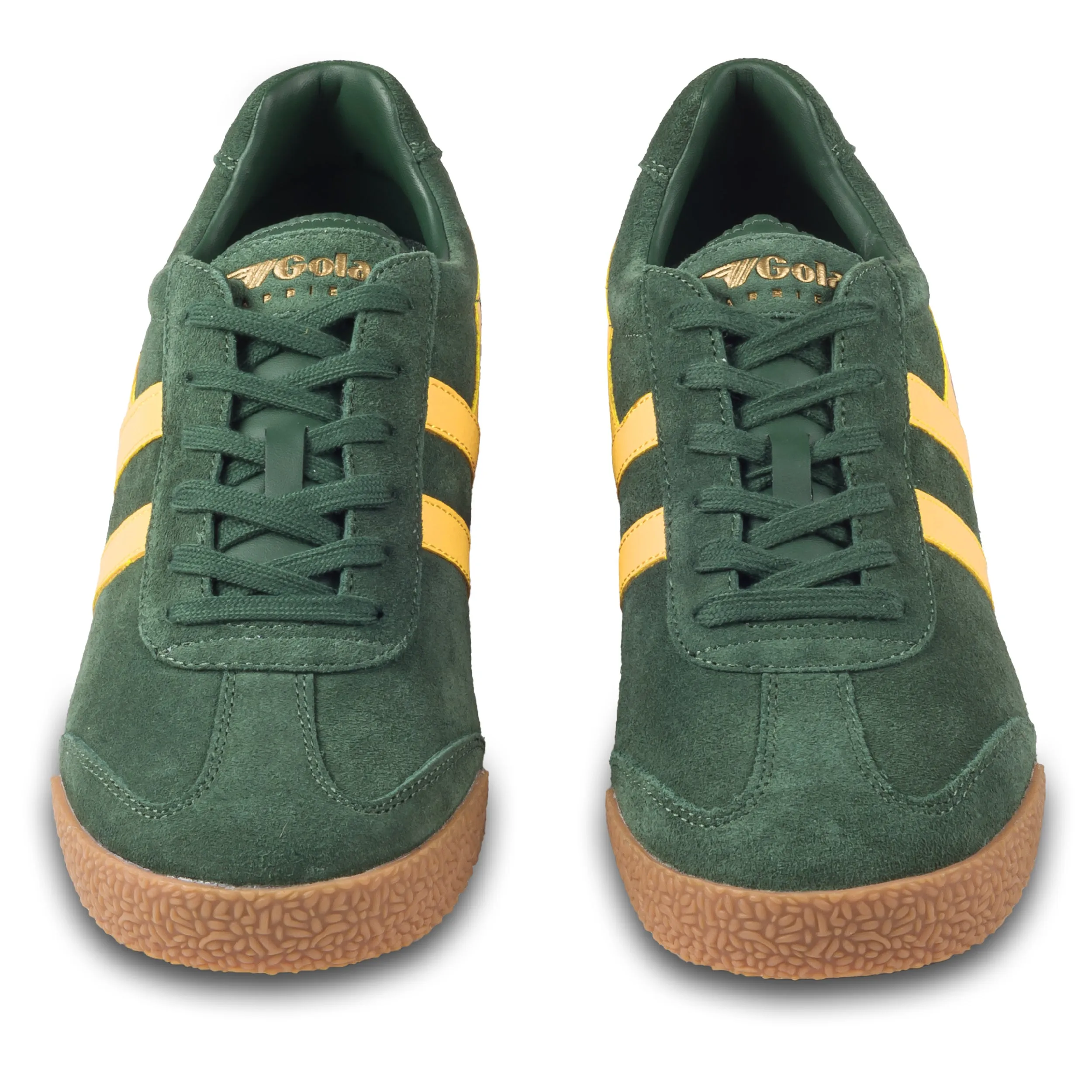GOLA Herren Sneaker Harrier Suede, grün/gelb, Wildleder (CMA192 Evergreen/Sun)