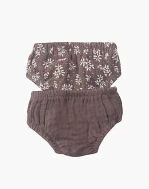 Gordis - Lot de 2 culottes châtaigne/châtaigne-oliviers