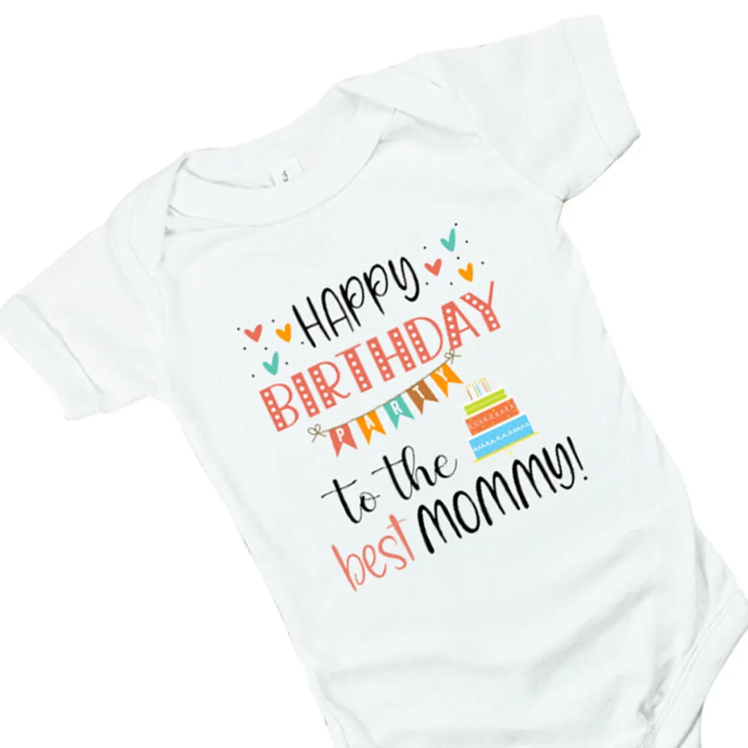 Happy Birthday To The Best Mommy Baby Romper