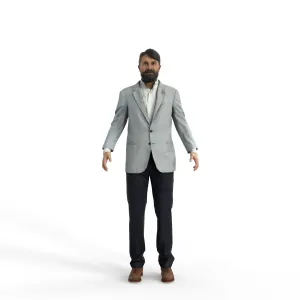 High Quality Rigged 3D Business Casual Man | cman0343m4 |3DS MAX Human
