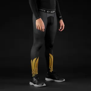 Icarus Black and Gold compression tights / leggings