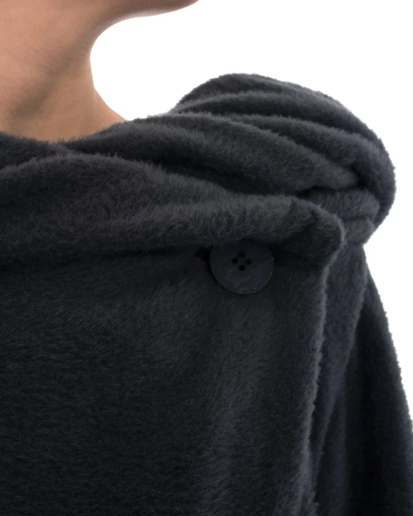 Issey Miyake Dark Grey Long Plush Full Length Coat - 10