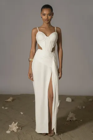 Ivory Las Olas Linen Skirt