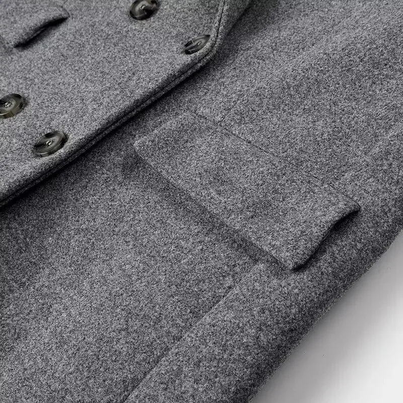 Lapel Striped Oversize Full Sleeve Long Coat
